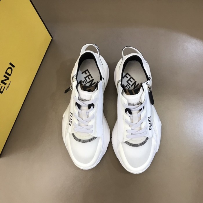 F**di flow nylon low tops sneaker white