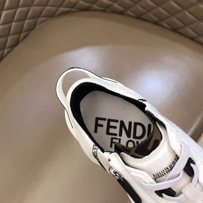 F**di flow nylon low tops sneaker white