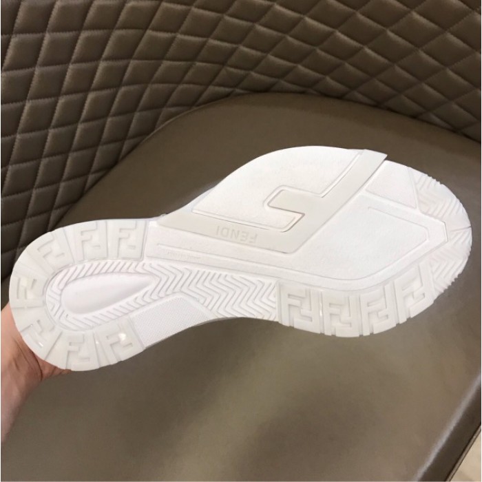 F**di flow nylon low tops sneaker white / red