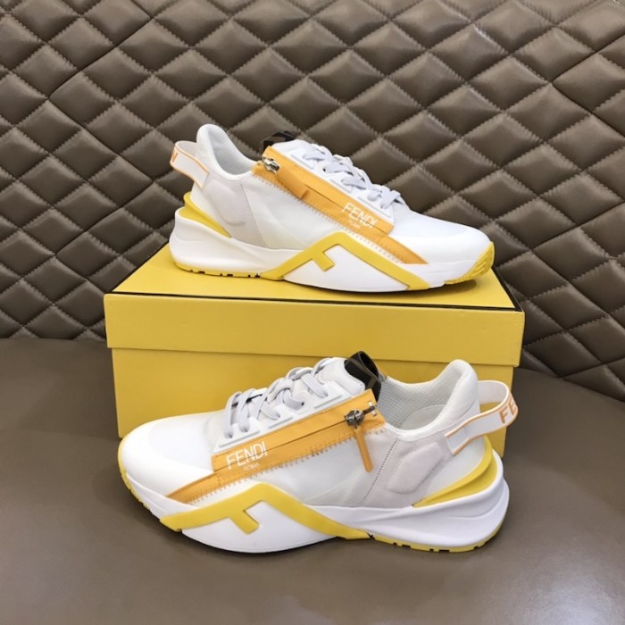 F**di flow nylon low tops sneaker yellow