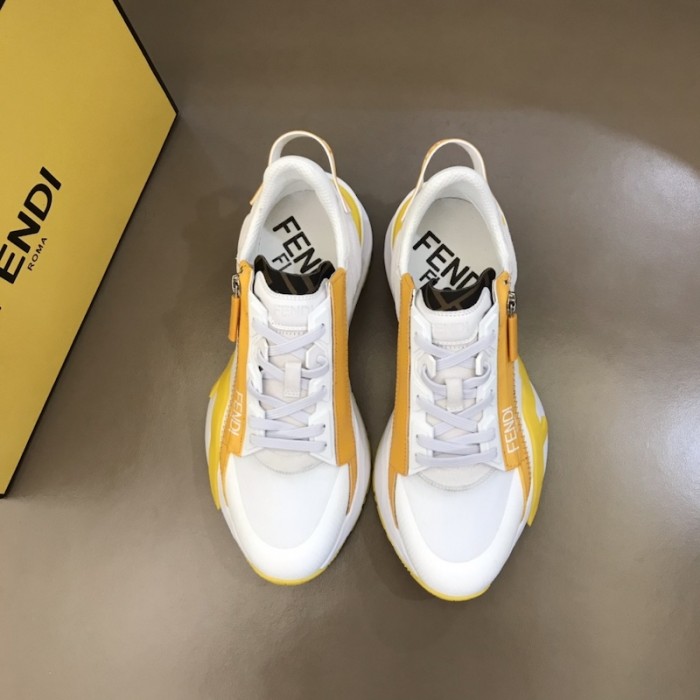 F**di flow nylon low tops sneaker yellow