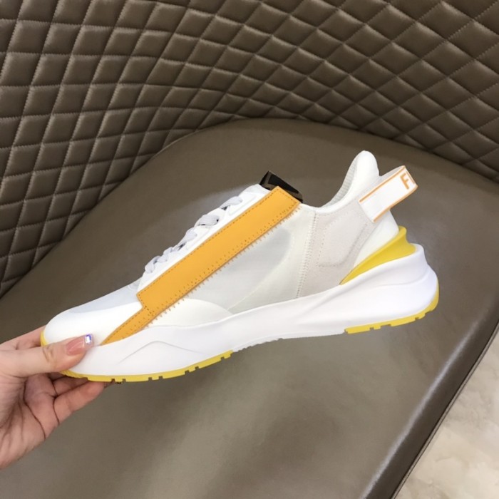 F**di flow nylon low tops sneaker yellow