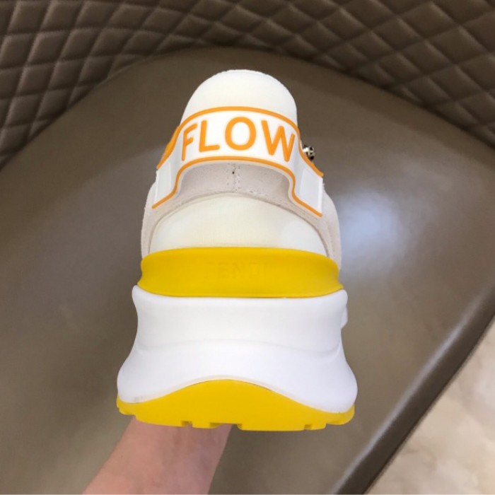 F**di flow nylon low tops sneaker yellow
