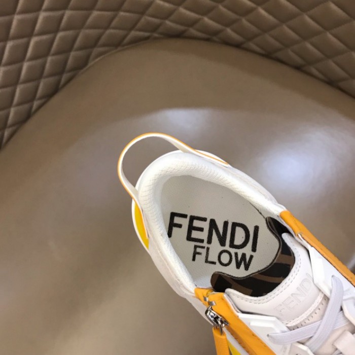 F**di flow nylon low tops sneaker yellow