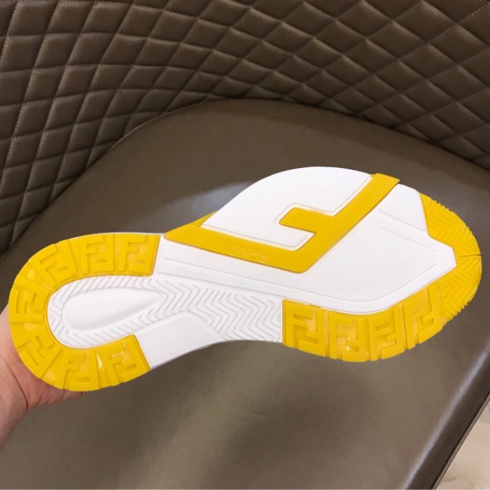 F**di flow nylon low tops sneaker yellow