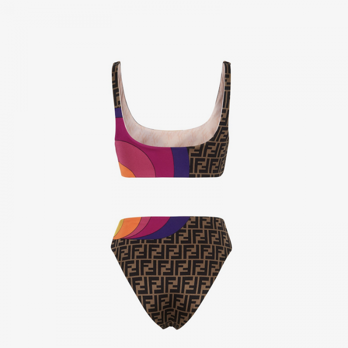F**di multicolor lycra bikini