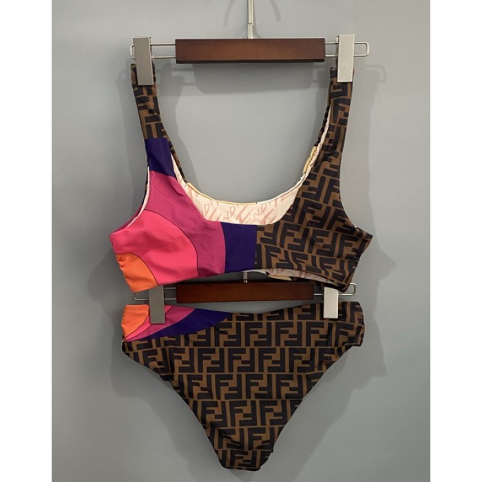 F**di multicolor lycra bikini