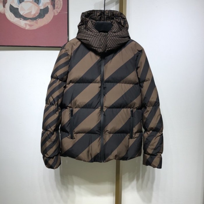 F**di reversible tan & black down ''forever F**di'' puffer