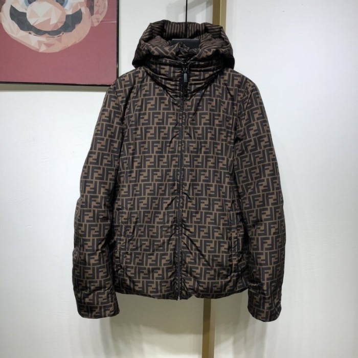F**di reversible tan & black down