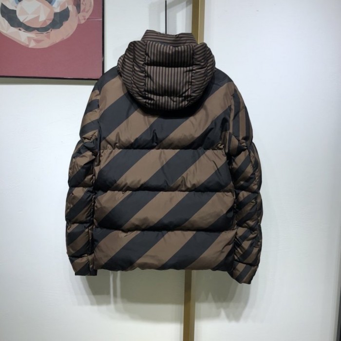 F**di reversible tan & black down