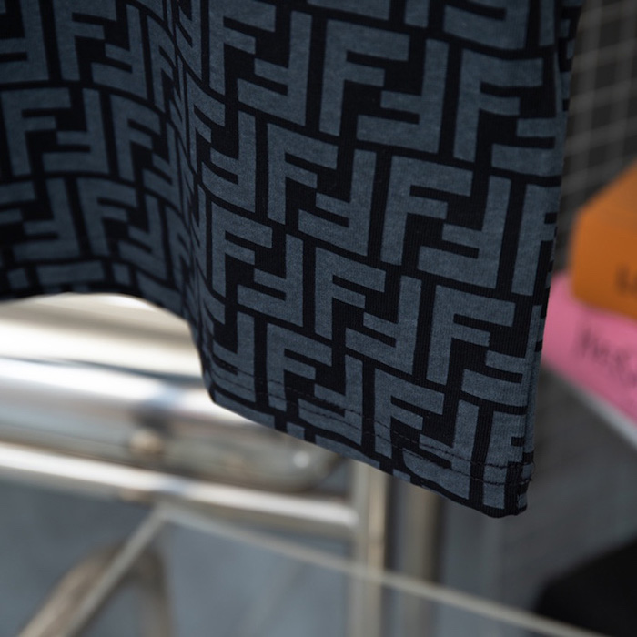 F**di zucca monogram black cotton t-shirt