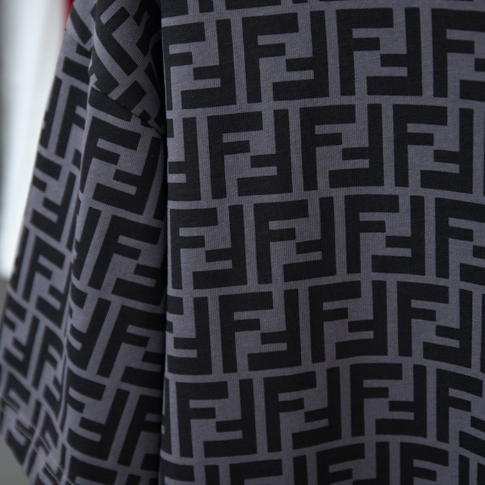 F**di zucca monogram black / red cotton t-shirt