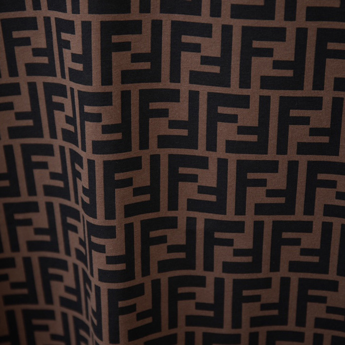 F**di zucca monogram brown cotton t-shirt