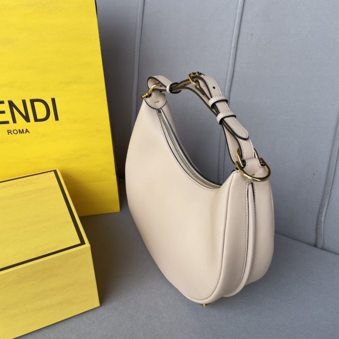F**di F**digraphy small pink leather bag
