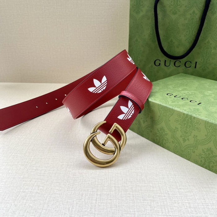 Ad*s x g*u*i gg marmont belt red