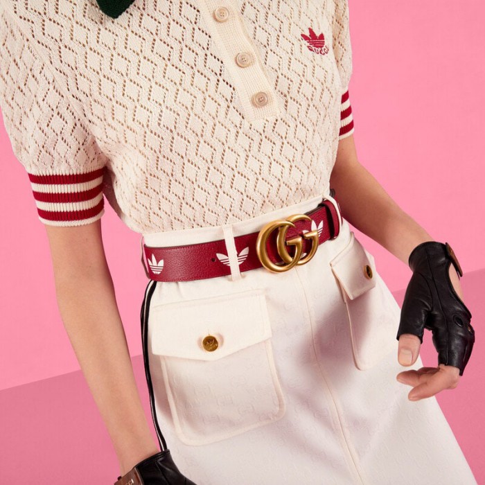 Ad*s x g*u*i gg marmont belt red