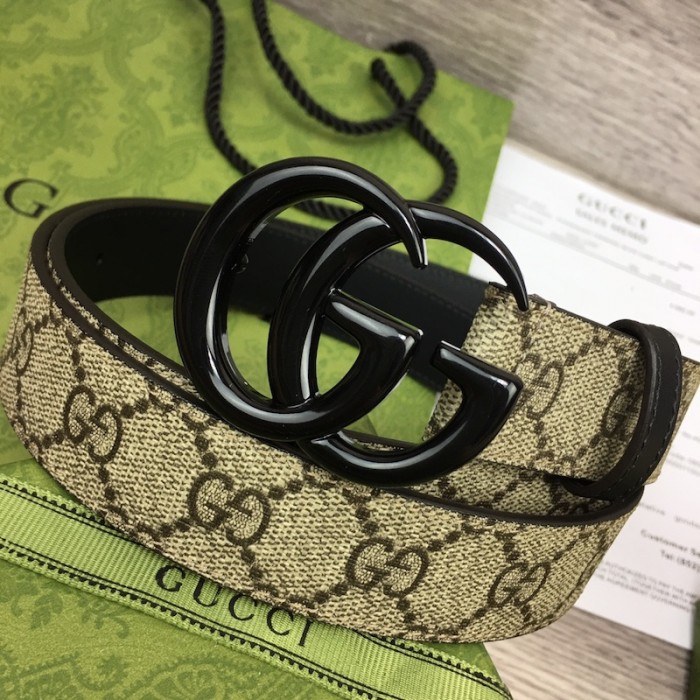 G*u*i women gg marmont thin belt ‎414516 black