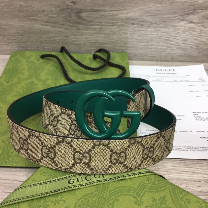G*u*i women gg marmont thin belt ‎414516 green