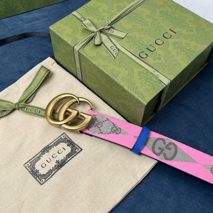 G*u*i gg marmont wide belt pink