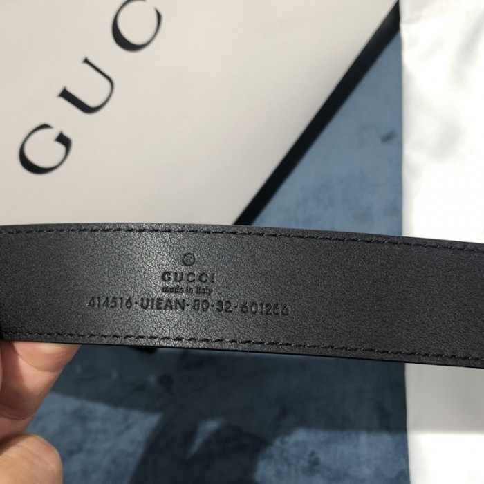 G*u*i gg marmont thin belt with bees black