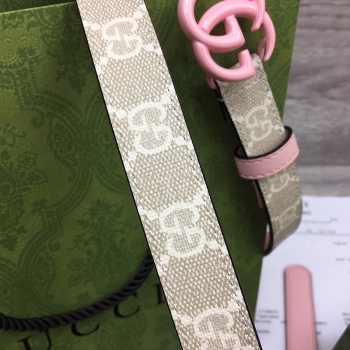 G*u*i gg marmont thin belt with pink buckle
