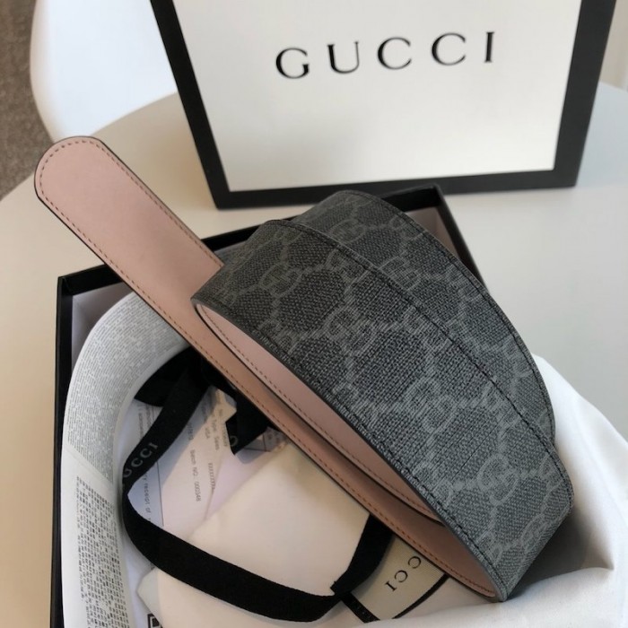 g*u*i gg Sup*e belt with g buckle black