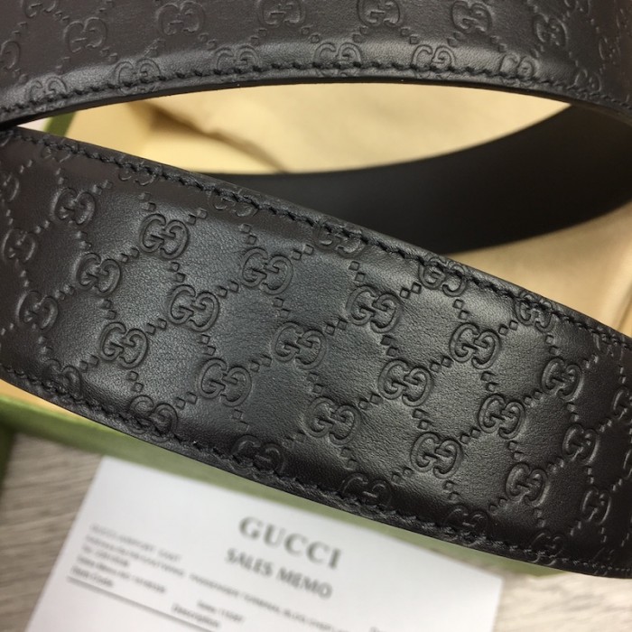 G*u*i signature belt with square buckle black