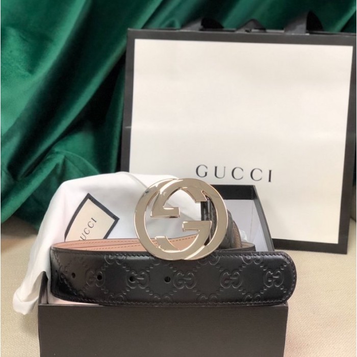 G*u*i signature G*u*issima leather belt black
