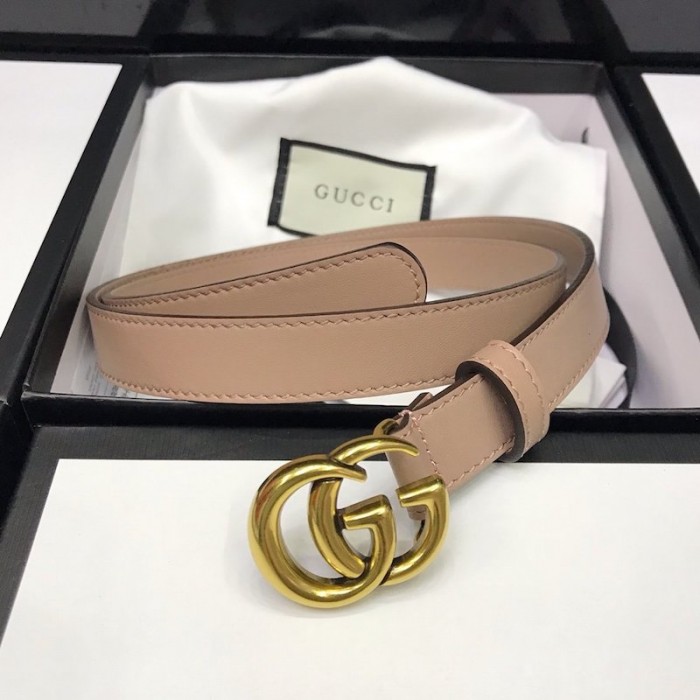 G*u*i skinny belts for women with double g buckle pink