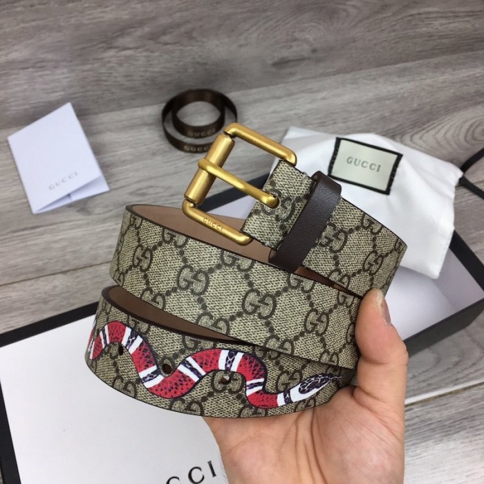 g*u*i gg Sup*e belt with kingsnake print