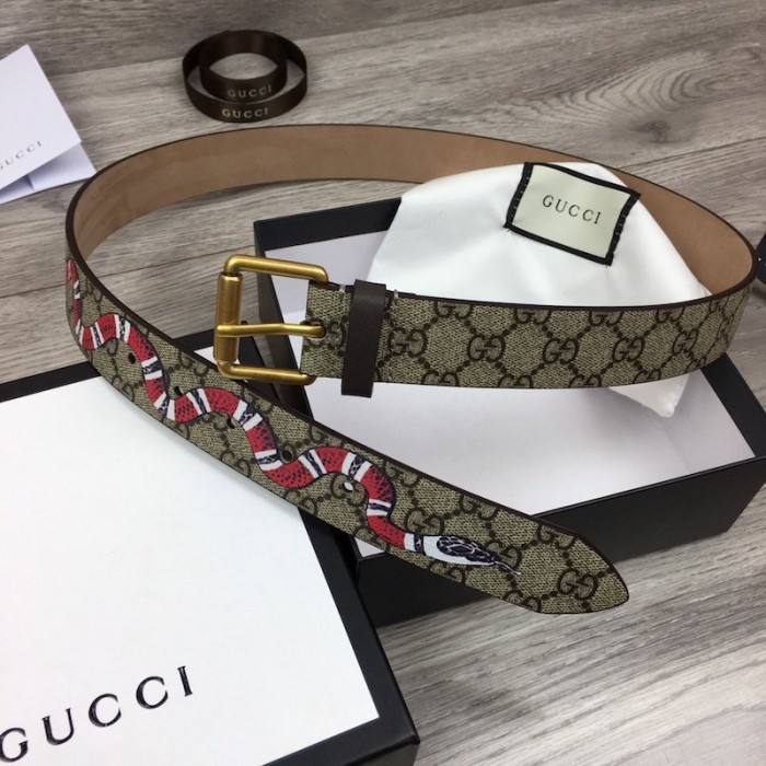 g*u*i gg Sup*e belt with kingsnake print