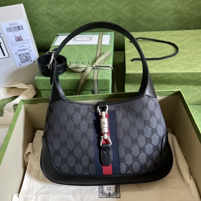 g*u*i x Ba*len*cia*ga the hacker project jackie 1961 bag black