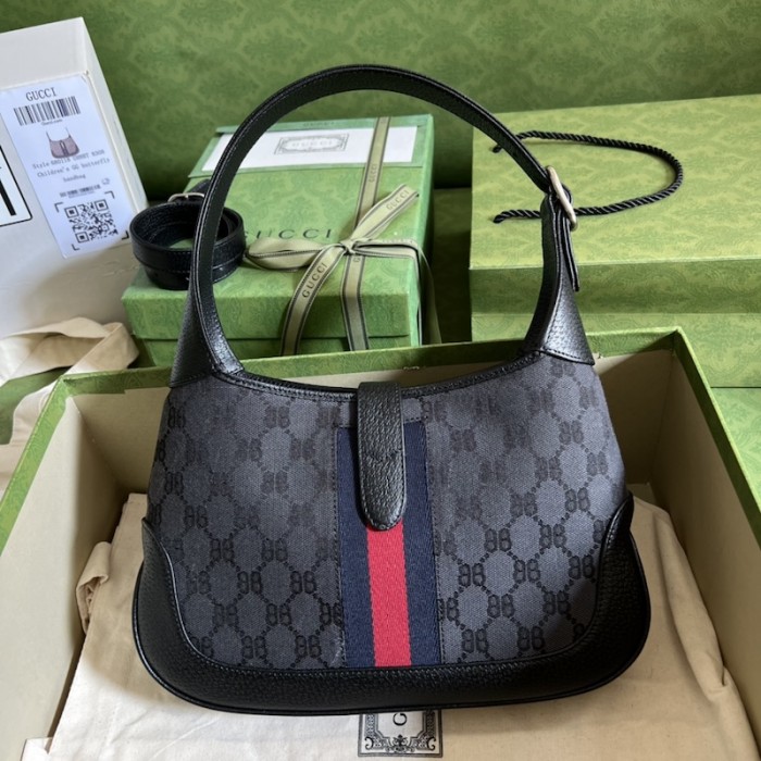 g*u*i x Ba*len*cia*ga the hacker project jackie 1961 bag black