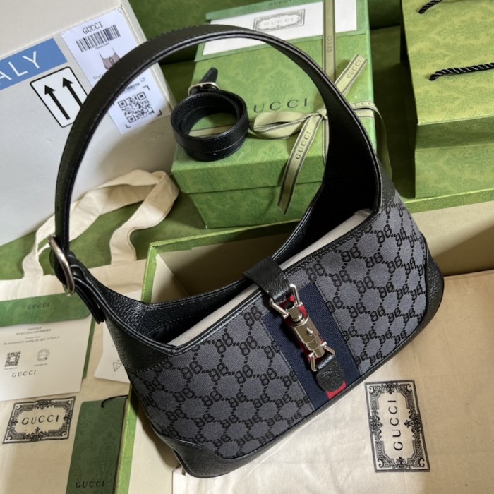 g*u*i x Ba*len*cia*ga the hacker project jackie 1961 bag black