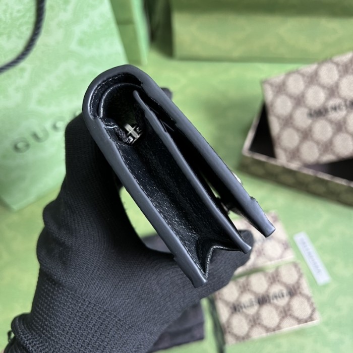 g*u*i x Ba*len*cia*ga the hacker project card case wallet black