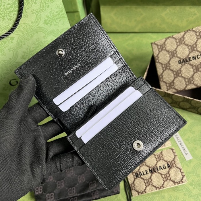 g*u*i x Ba*len*cia*ga the hacker project card case wallet black