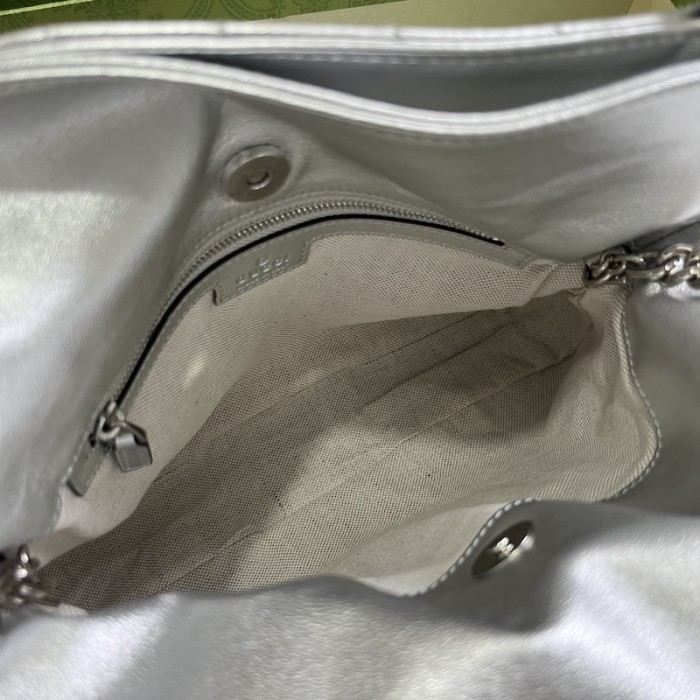 G*u*i blondie small tote bag silver 751518