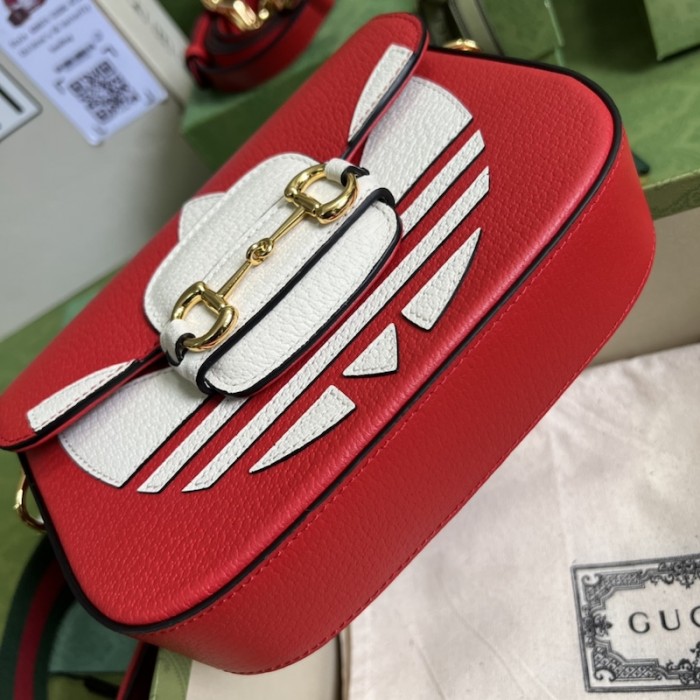 Ad*s x g*u*i horsebit 1955 mini bag 658574 red