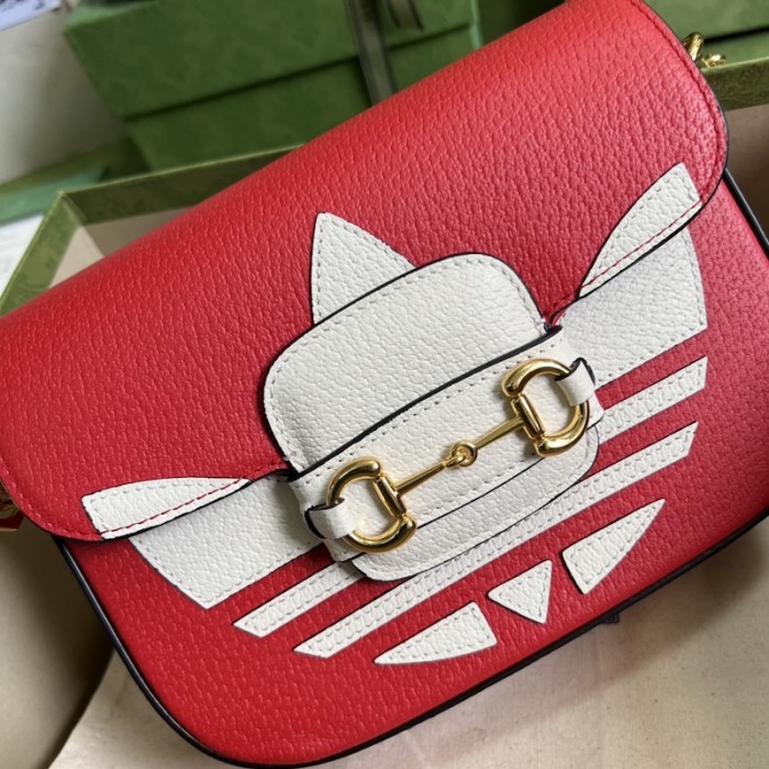 Ad*s x g*u*i horsebit 1955 mini bag 658574 red