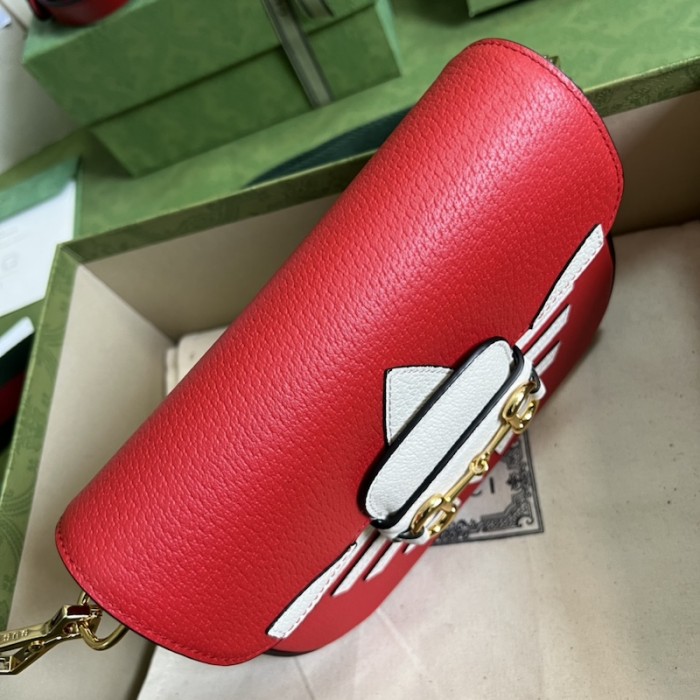 Ad*s x g*u*i horsebit 1955 mini bag 658574 red