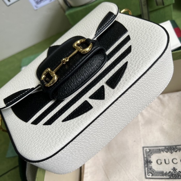 Ad*s x g*u*i horsebit 1955 mini bag 658574 white