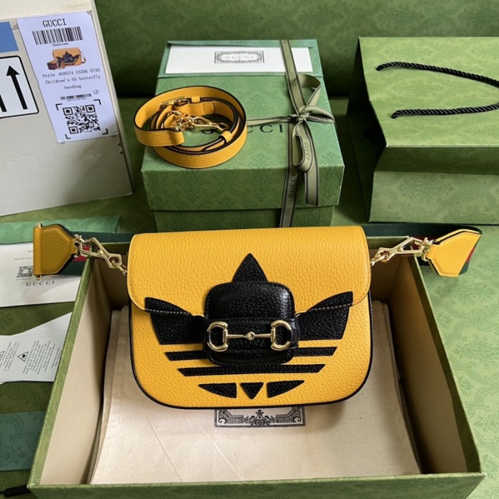 Ad*s x g*u*i horsebit 1955 mini bag ‎658574 yellow
