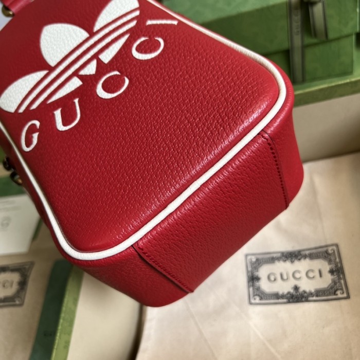 Ad*s x g*u*i mini top handle bag red