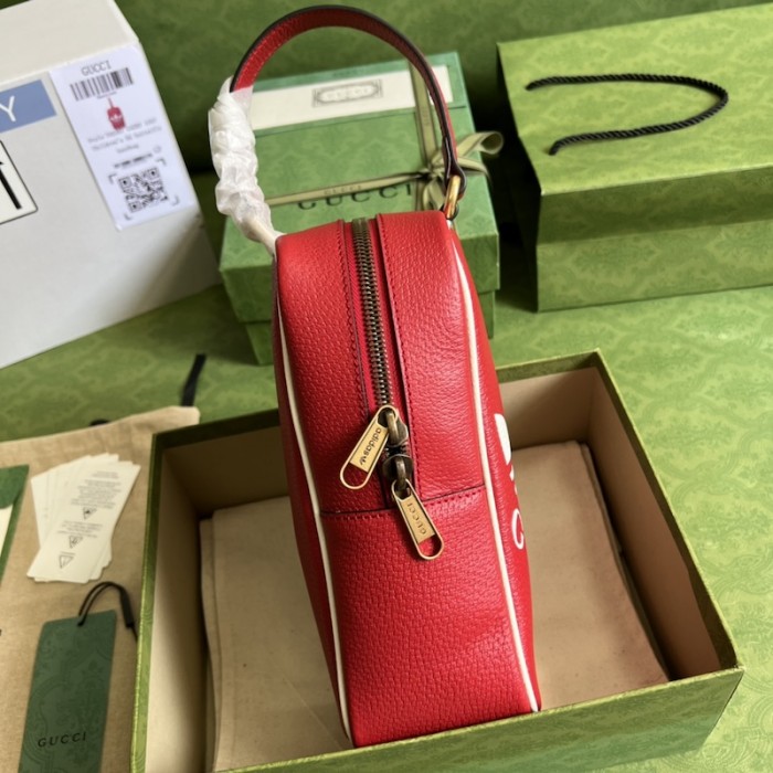Ad*s x g*u*i mini top handle bag red