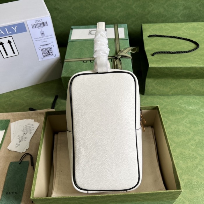 Ad*s x g*u*i mini top handle bag white