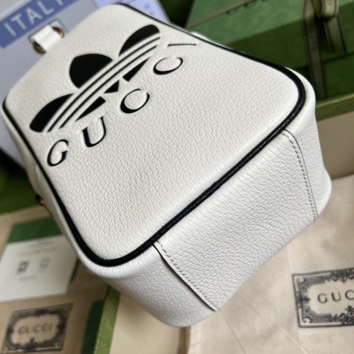 Ad*s x g*u*i mini top handle bag white