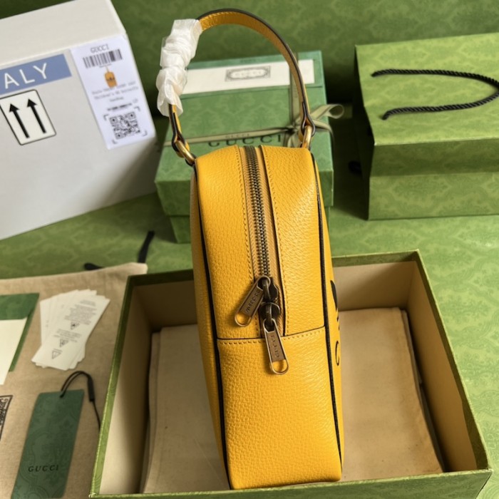 Ad*s x g*u*i mini top handle bag yellow
