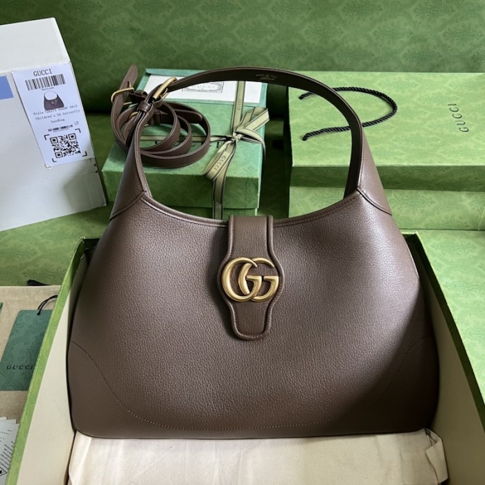 G*u*i aphrodite medium shoulder bag ‎726274 brown