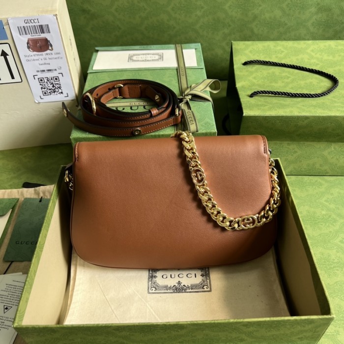 G*u*i blondie shoulder bag 699268 tan