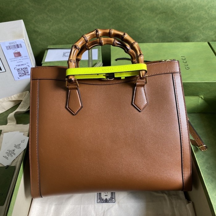 G*u*i diana medium tote bag brown 655658